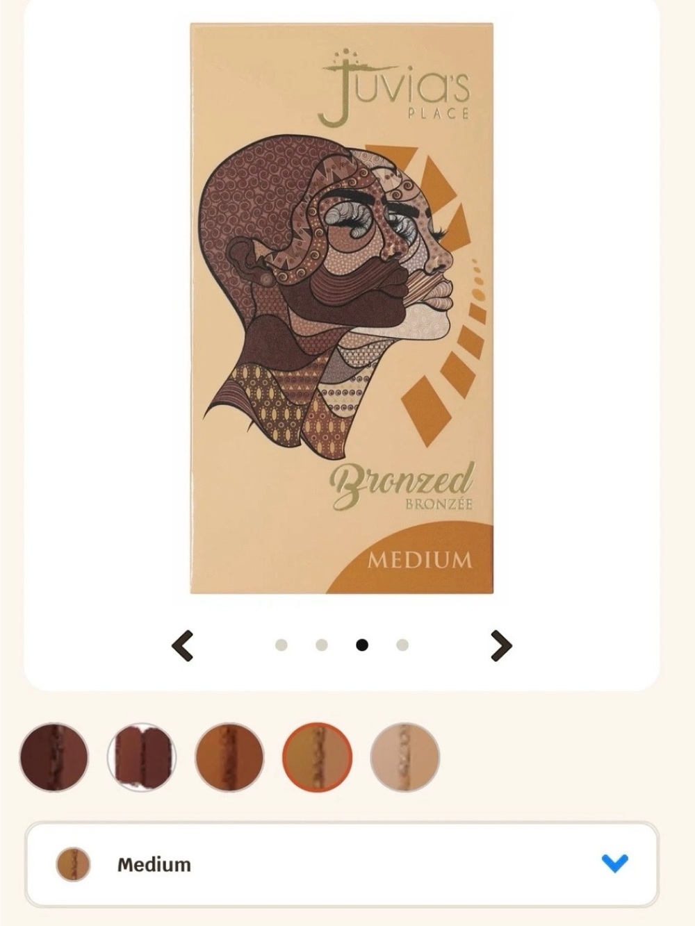 Juvia's Place Bronzรจd Medium Face Palette - Brown, Tan, Beige